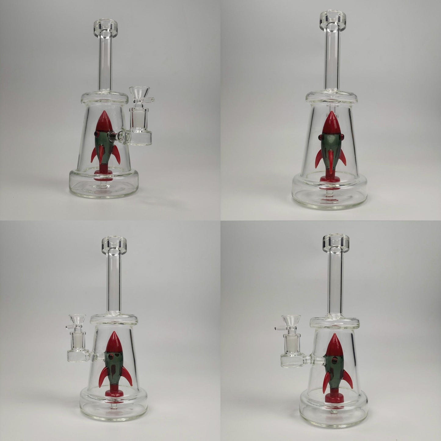 Glass Bong | ROCKET RIG BONG WITH PERCOLATOR 9 INCH