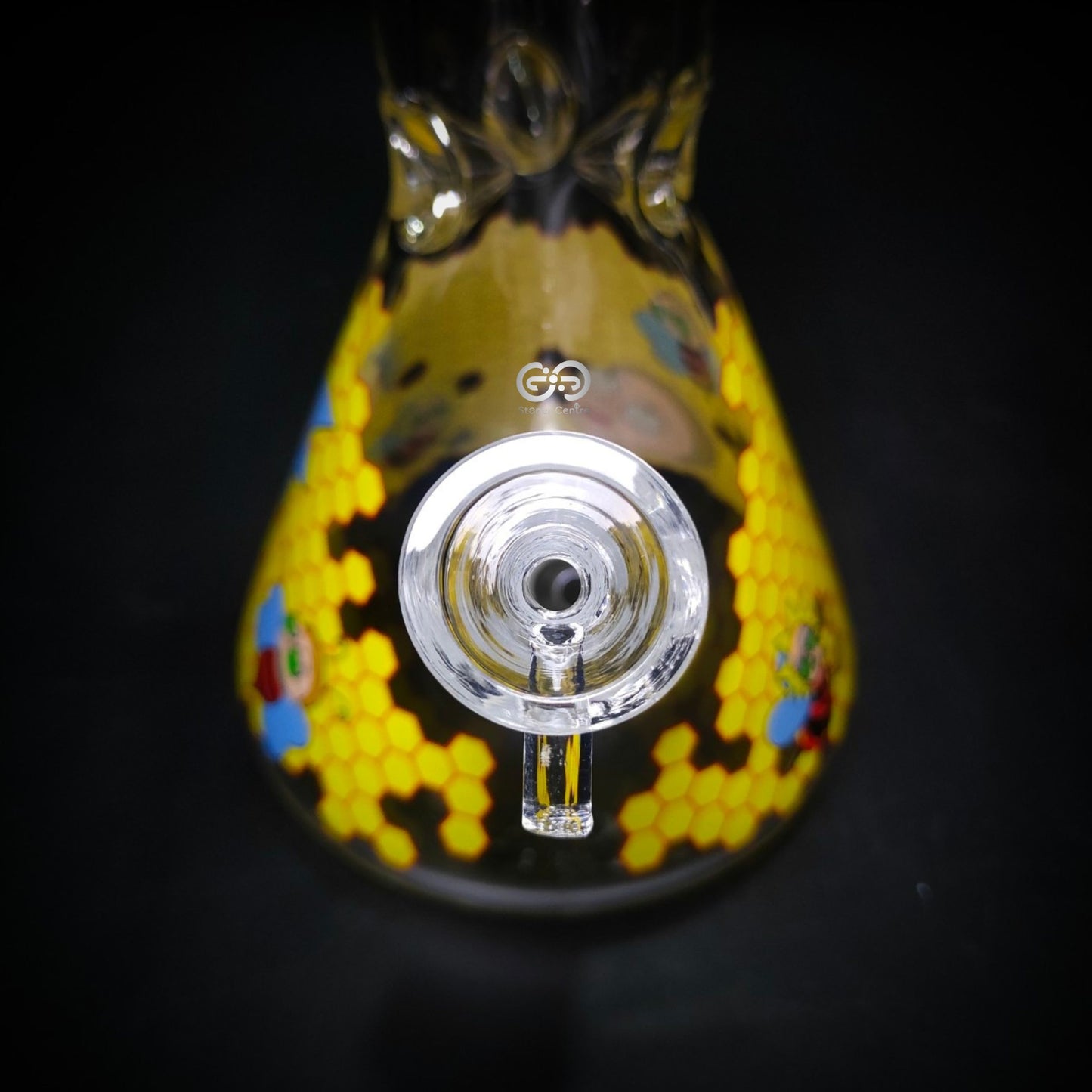 Glass Bong | RICK & MORTY HONEYCOMB YELLOW 14 INCH