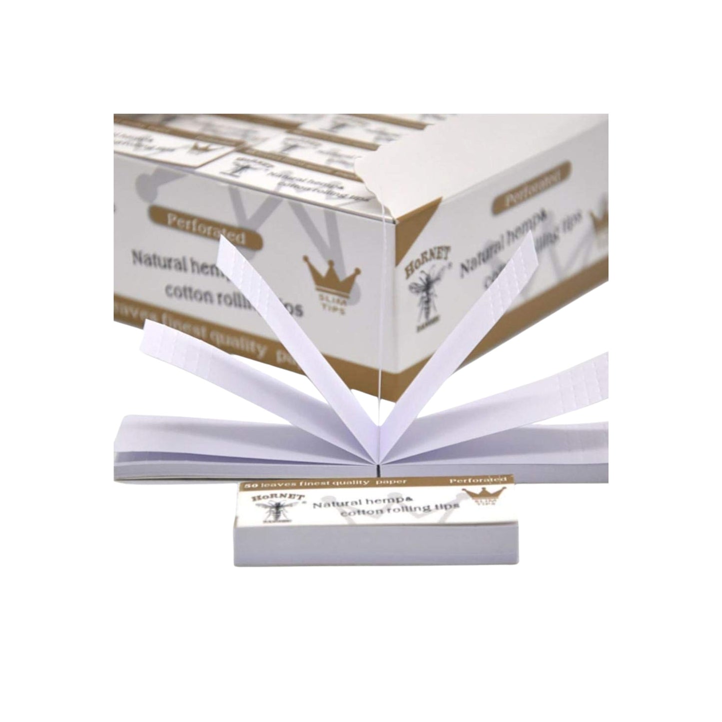 ROLLING PAPER | HORNET WHITE NATURAL HEMP & COTTON ROLLING TIPS