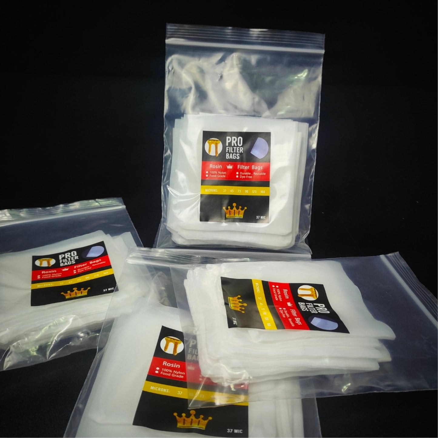 ROSIN BAGS | PRO FILTER ROSIN BAGS 37 MICRON 4x4 INCH