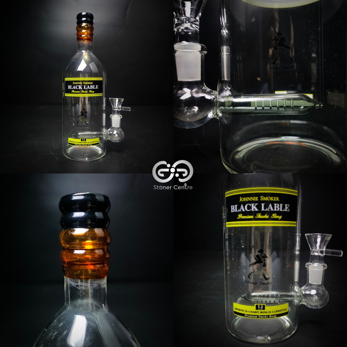 Glass Bong | BLACK LABLE BONG PREMIUM SERIES WITH PERCOLATOR 9 INCH