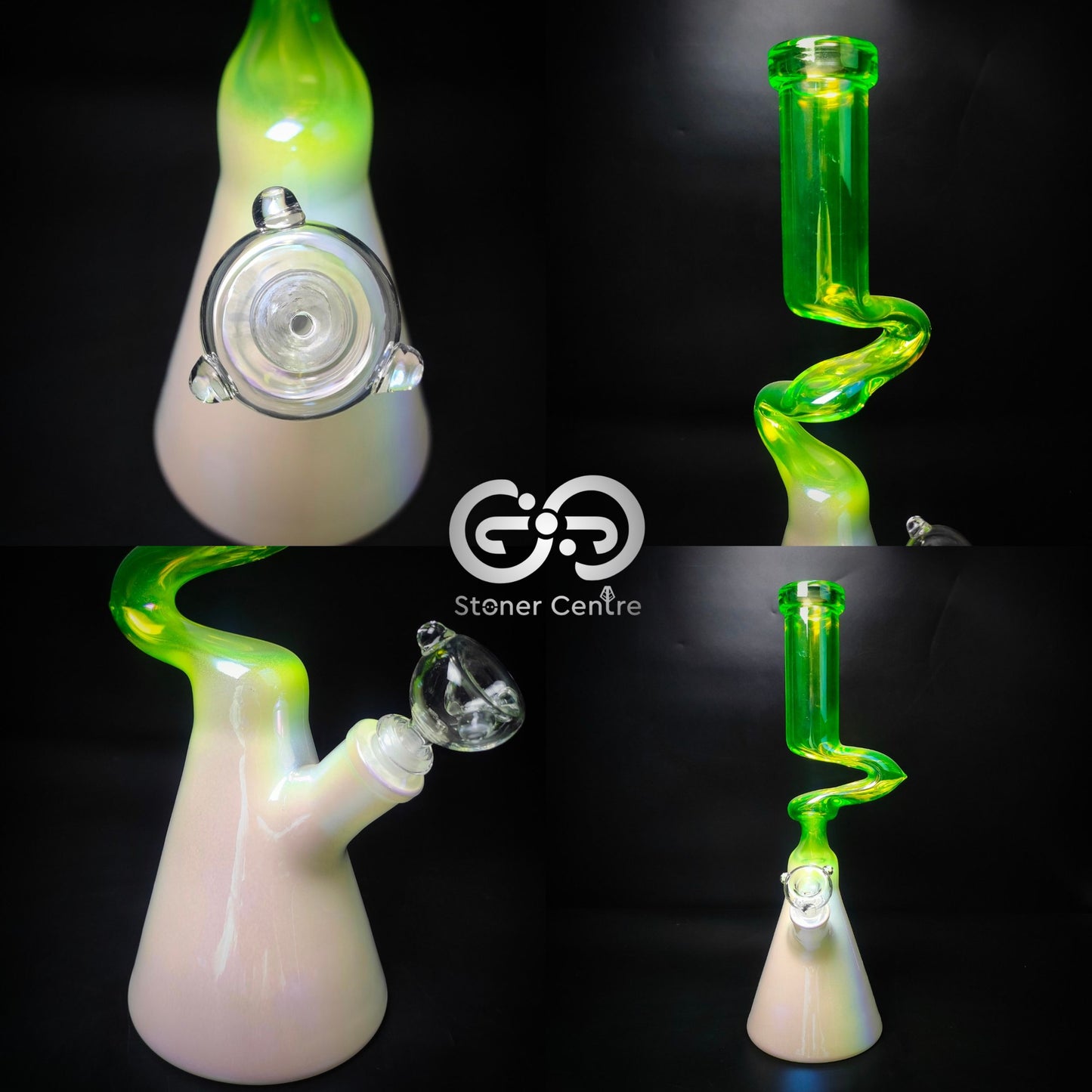 Glass Bong | HOLOGRAPHIC RAINBOW 17 INCH 3 KINK BRAKER