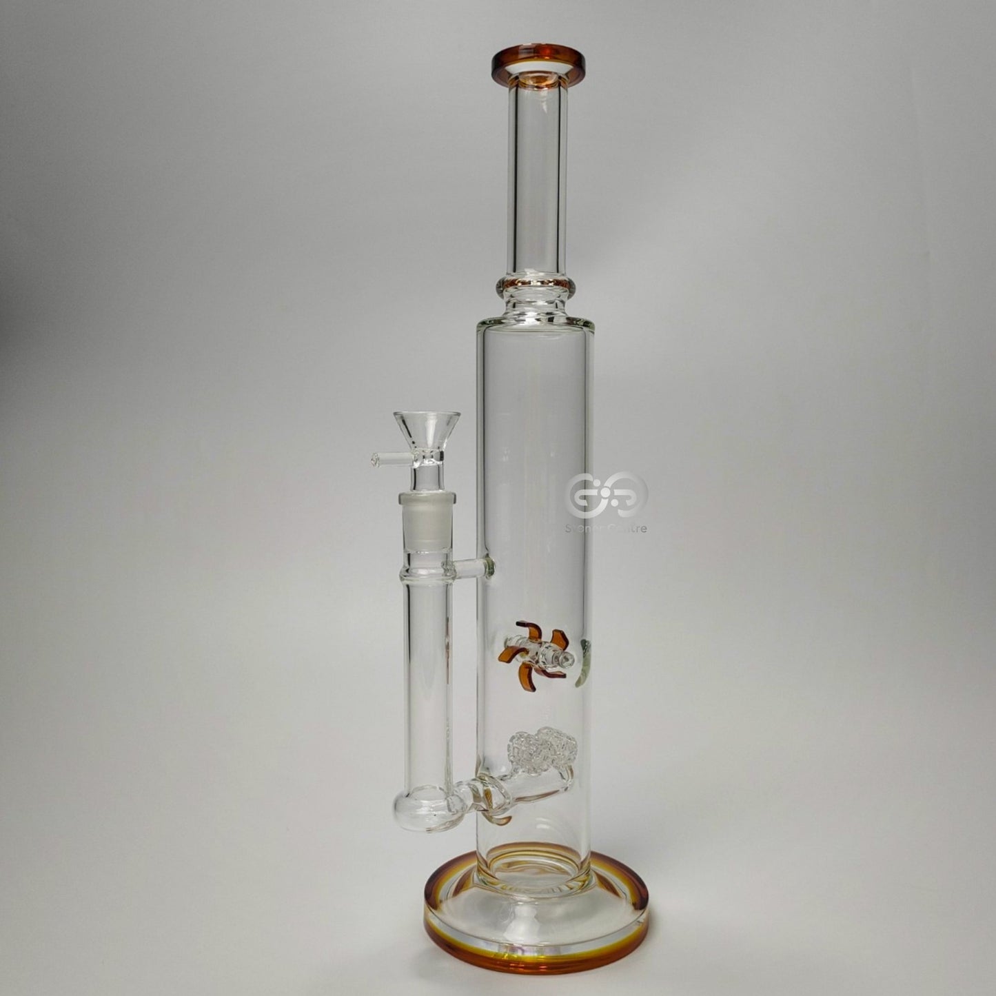 Glass Bong | STRIGHT GLASS WITH DOWNLINE PERC AND TURBINE DIFFUSE