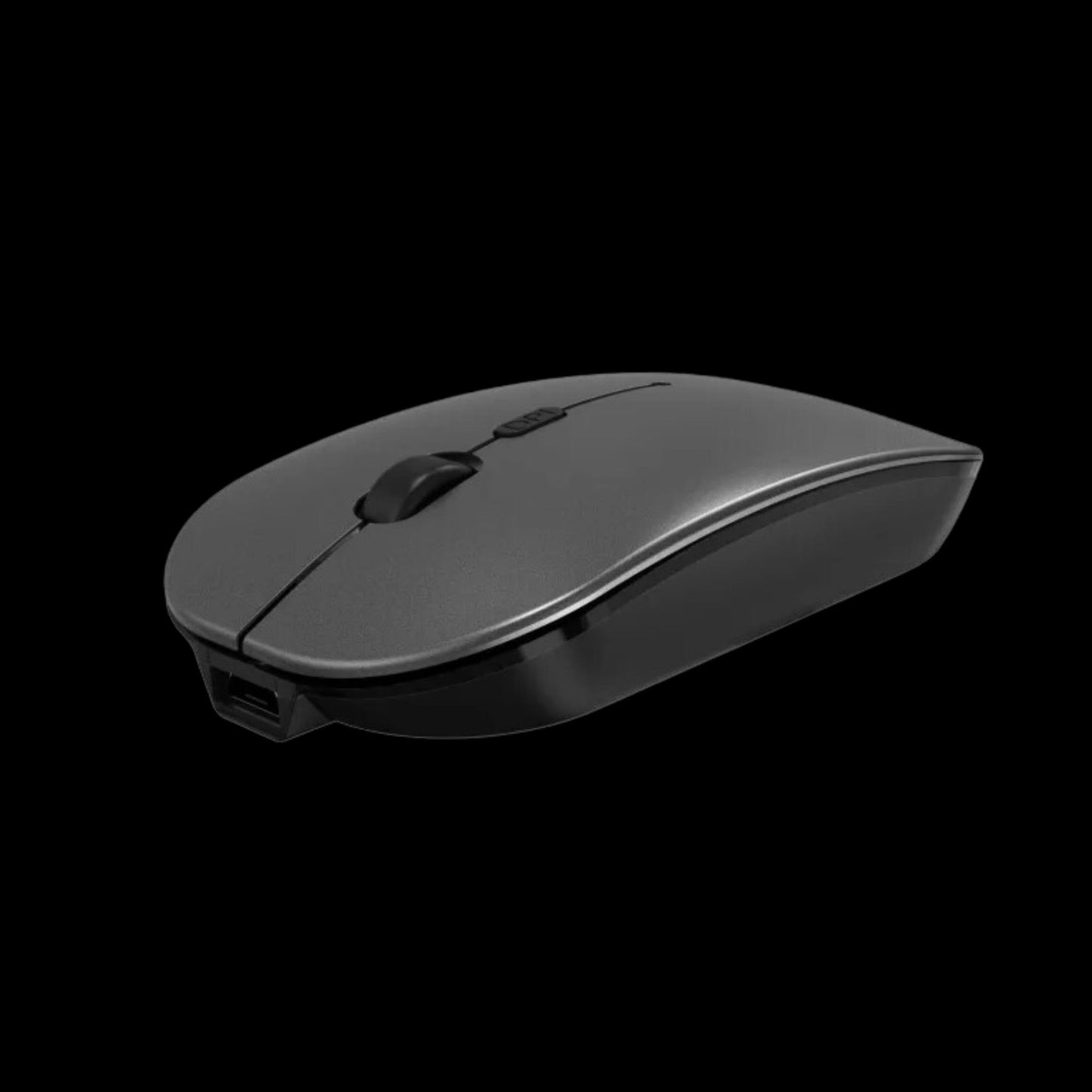 เม้าส์ไร้สาย สีเทา ปุ่มเงียบ ปรับ DPI ได้ 3 ระดับ (800/1200/1600)Wireless-Rechargeable Office Mouse รับประกัน 1 ปี