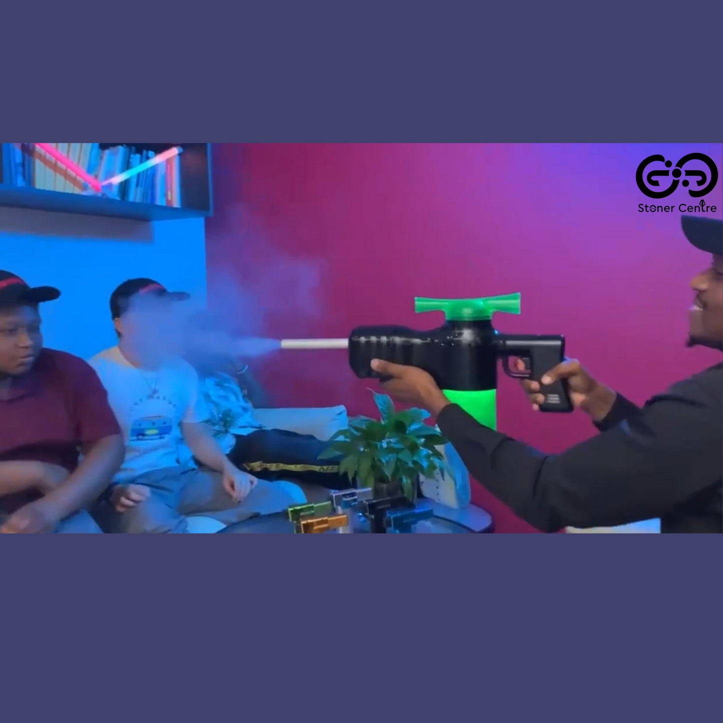 GLASS BONG | HOOKAH GUN THROWER LED NIGHTCLUB PARTY SMOKING