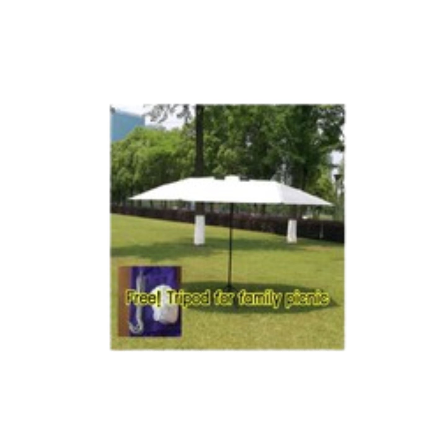 ร่มกันแดดรถยนต์ บังแดดรถยนต์ สำหรับรถ SUV และรถกระบะ รุ่น Manual (ขนาด 440x250cm)แถมขาตั้งร่ม