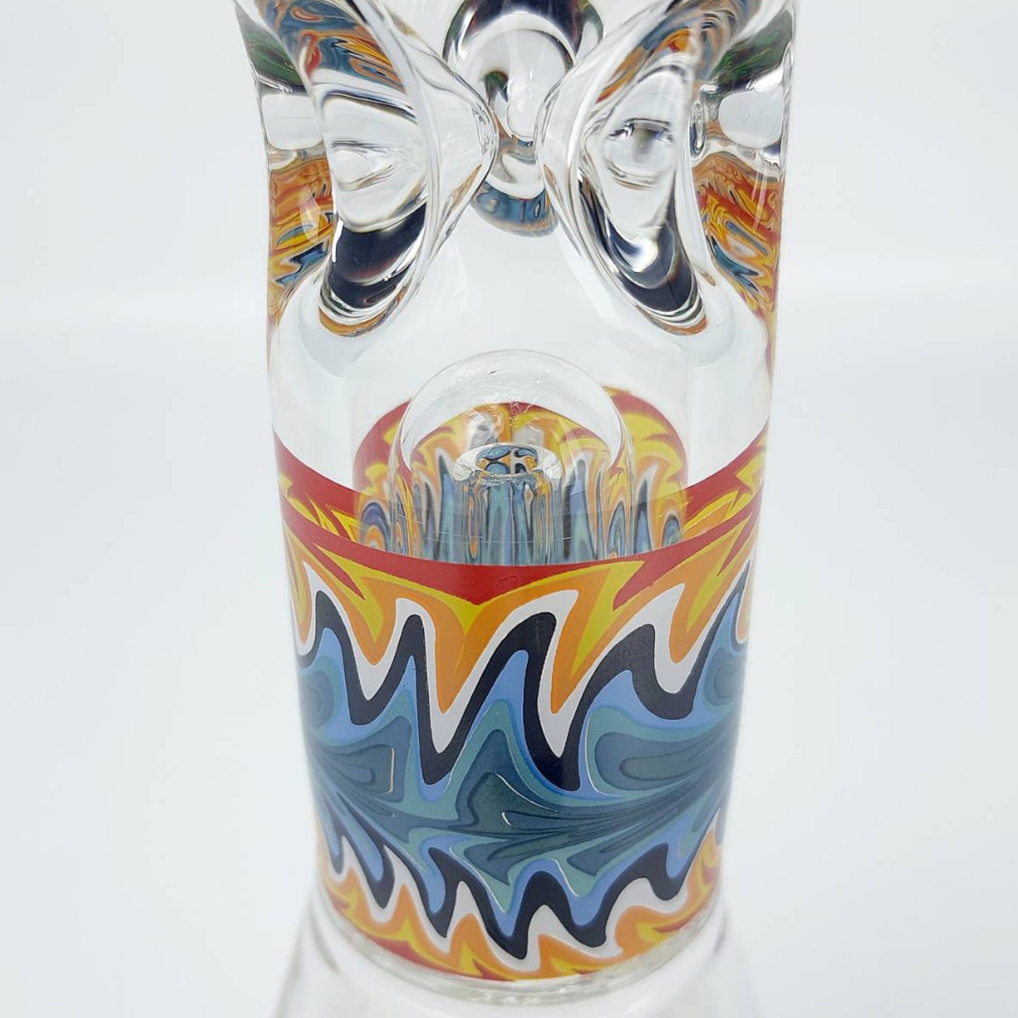 Glass Bong | ROOR BEAKER WIG WAG WITH DOME PERC 9 MM 13.5 INCH