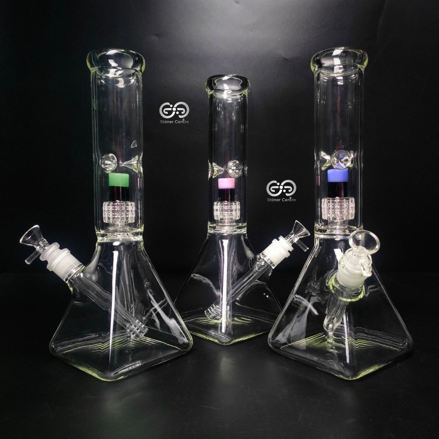 Glass Bong | WP247 SQUARE BASE WITH MATRIX PERC 12 INCH
