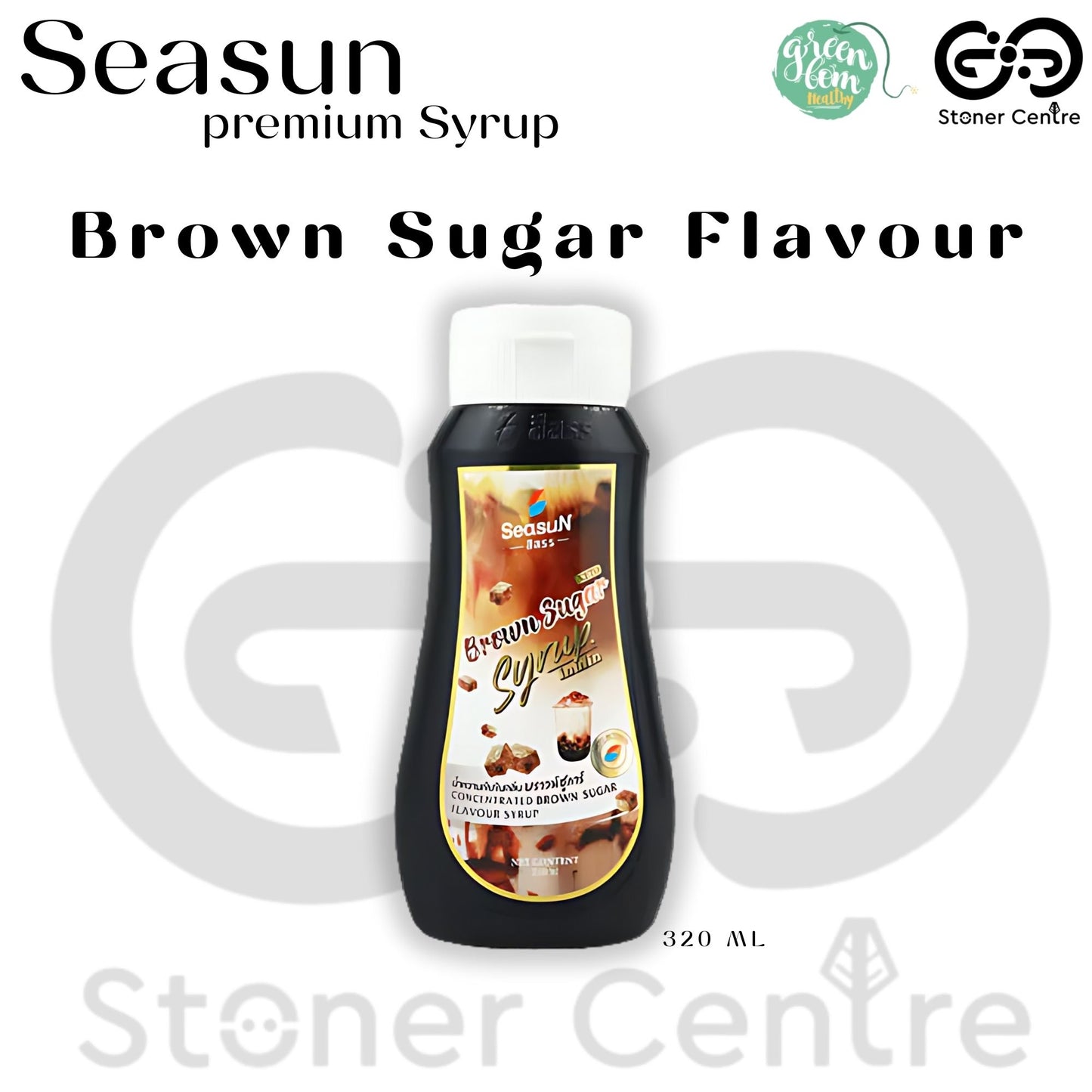 Seasun Premium Concentrated Syrup - Brown Sugar | "กลิ่นบราวชูก้า" สีสรรไซรัป น้ำหวานเข้มข้นพรีเมี่ยม น้ำตาล 0% KETO