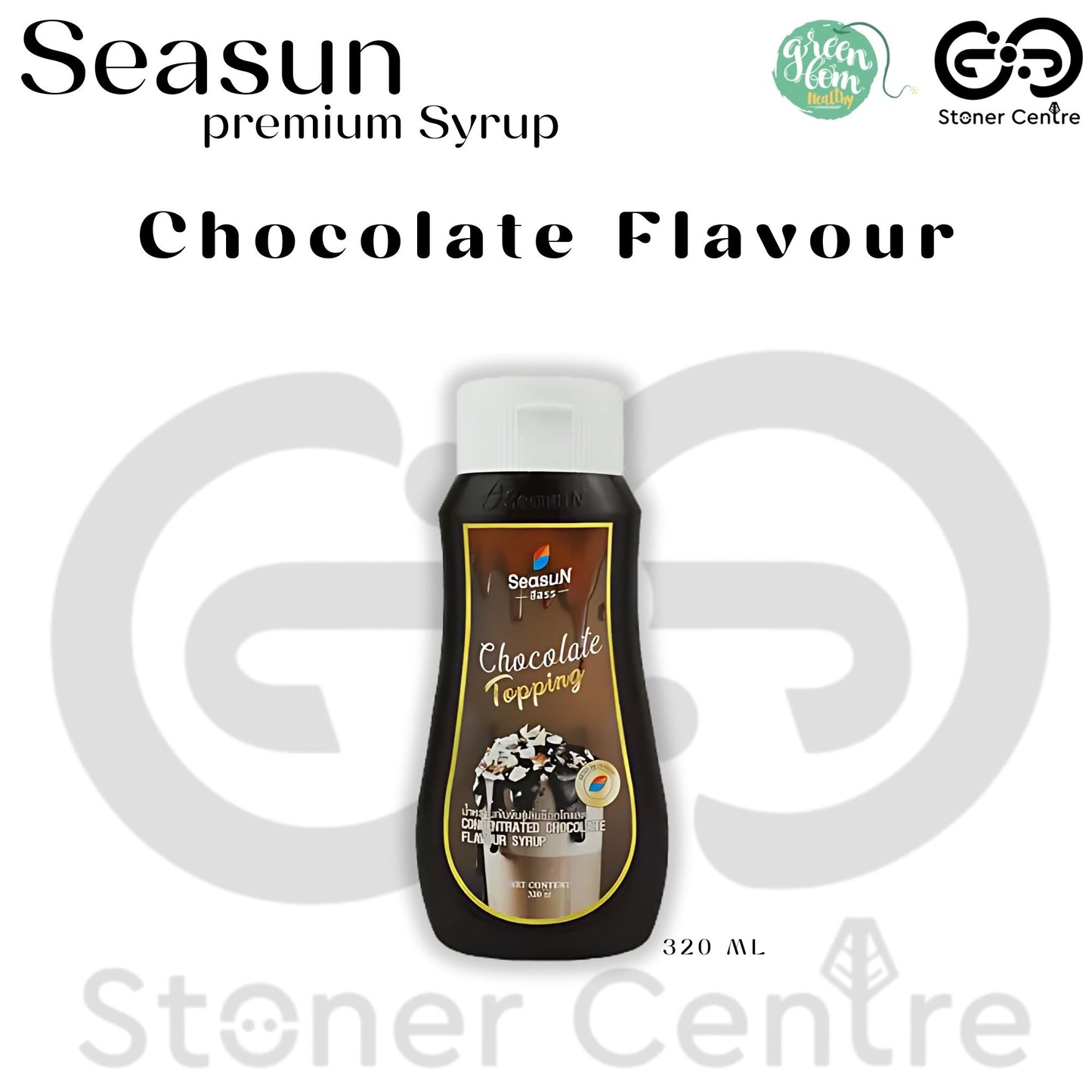 Seasun Premium Concentrated Syrup - Chocolate | "กลิ่นช็อคโกแลต" สีสรรไซรัป น้ำหวานเข้มข้นพรีเมี่ยม น้ำตาล 0% KETO
