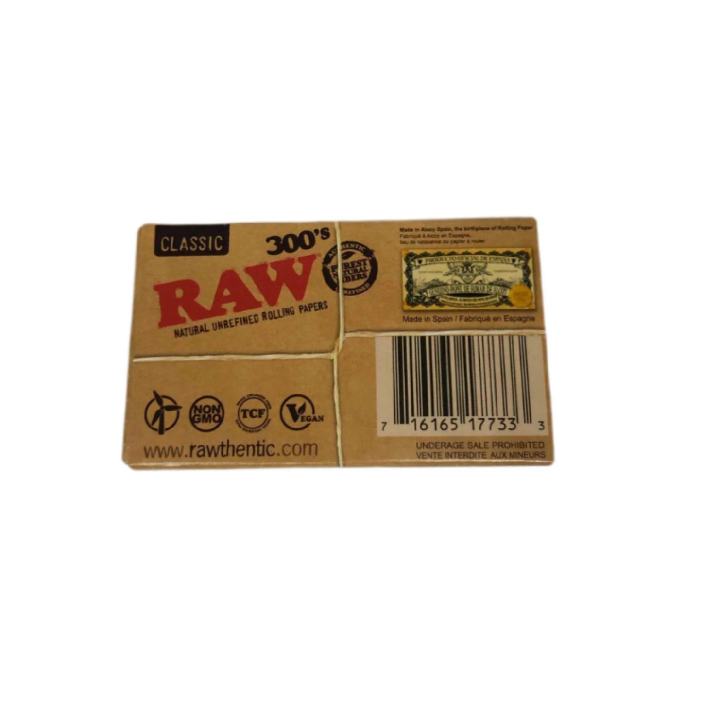 ROLLING PAPER | RAW CLASSIC 300's 1 ¼" ROLLING PAPER