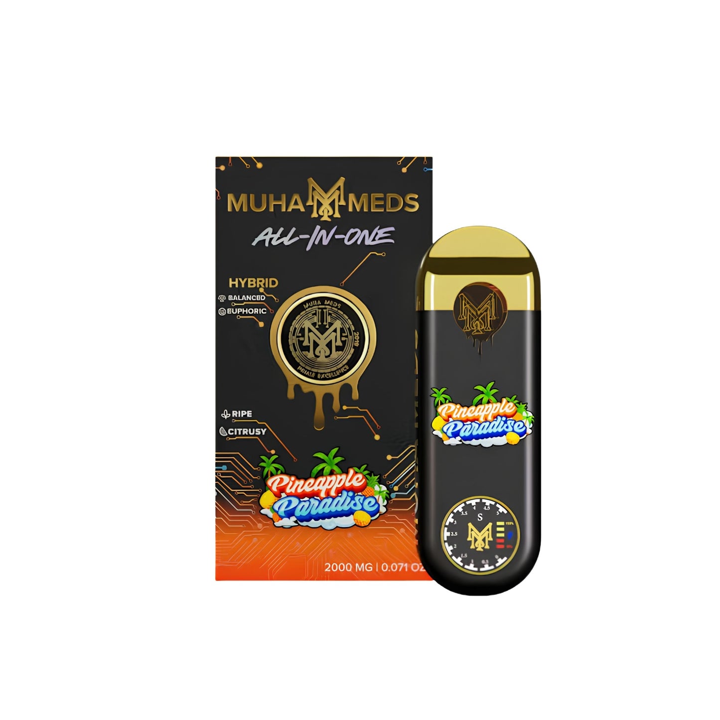 MUHA MEDS ALL - IN - ONE DISPOSABLE 2.0MG | PINEAPPLE PARADISE : HYBRID