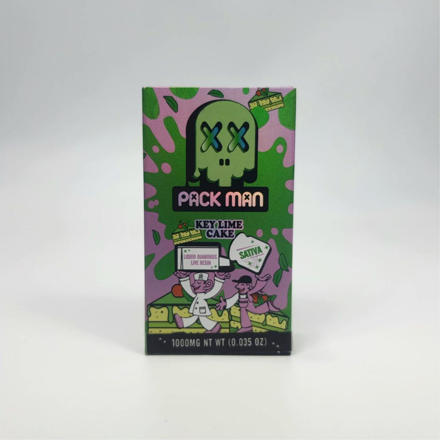 PACK MAN LIQUID DIAMONDS + LIVE RESIN 1.0ML | KEY LIME CAKE : SATIVA