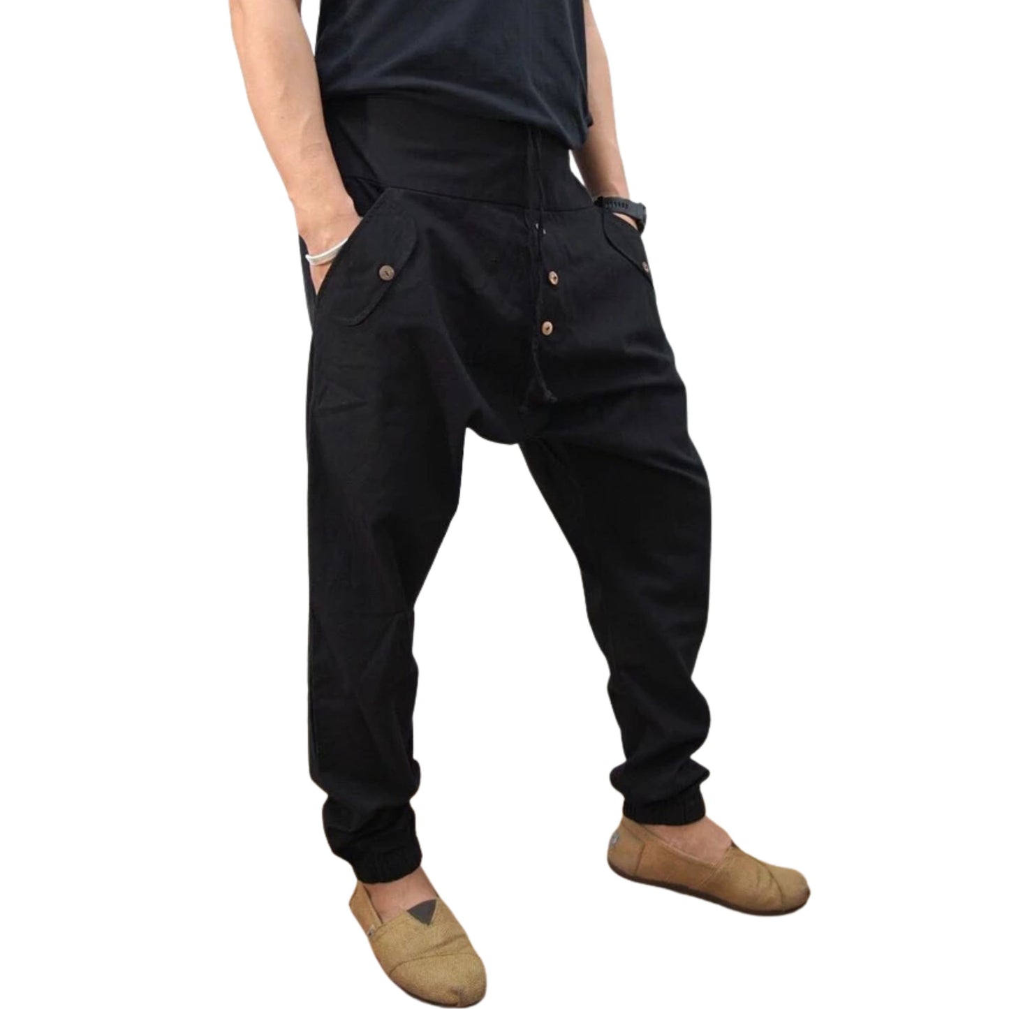 RAK MAE รักแม่ | COMFY CITY COTTON JOGGER PANTS - BLACK (REGULAR SIZE)