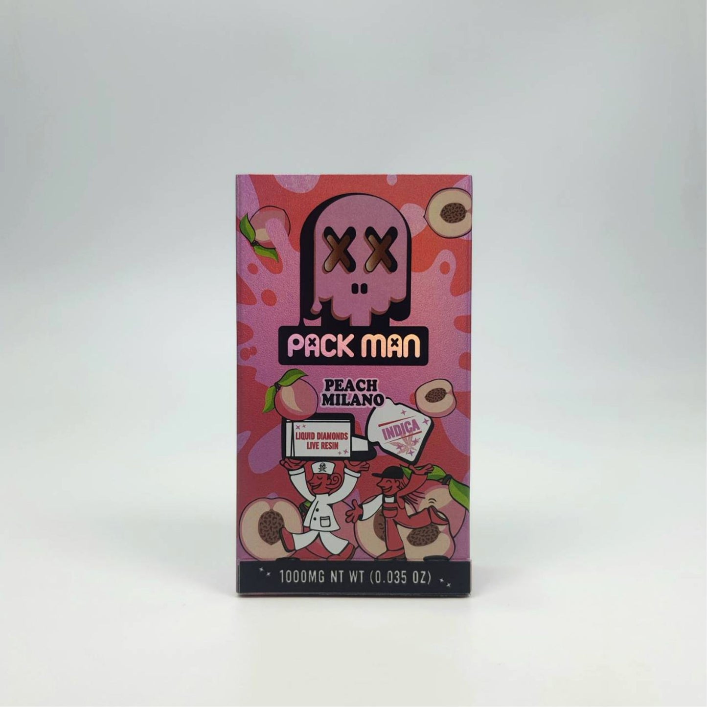 PACK MAN LIQUID DIAMONDS + LIVE RESIN 1.0ML | PEACH MILANO : INDICA