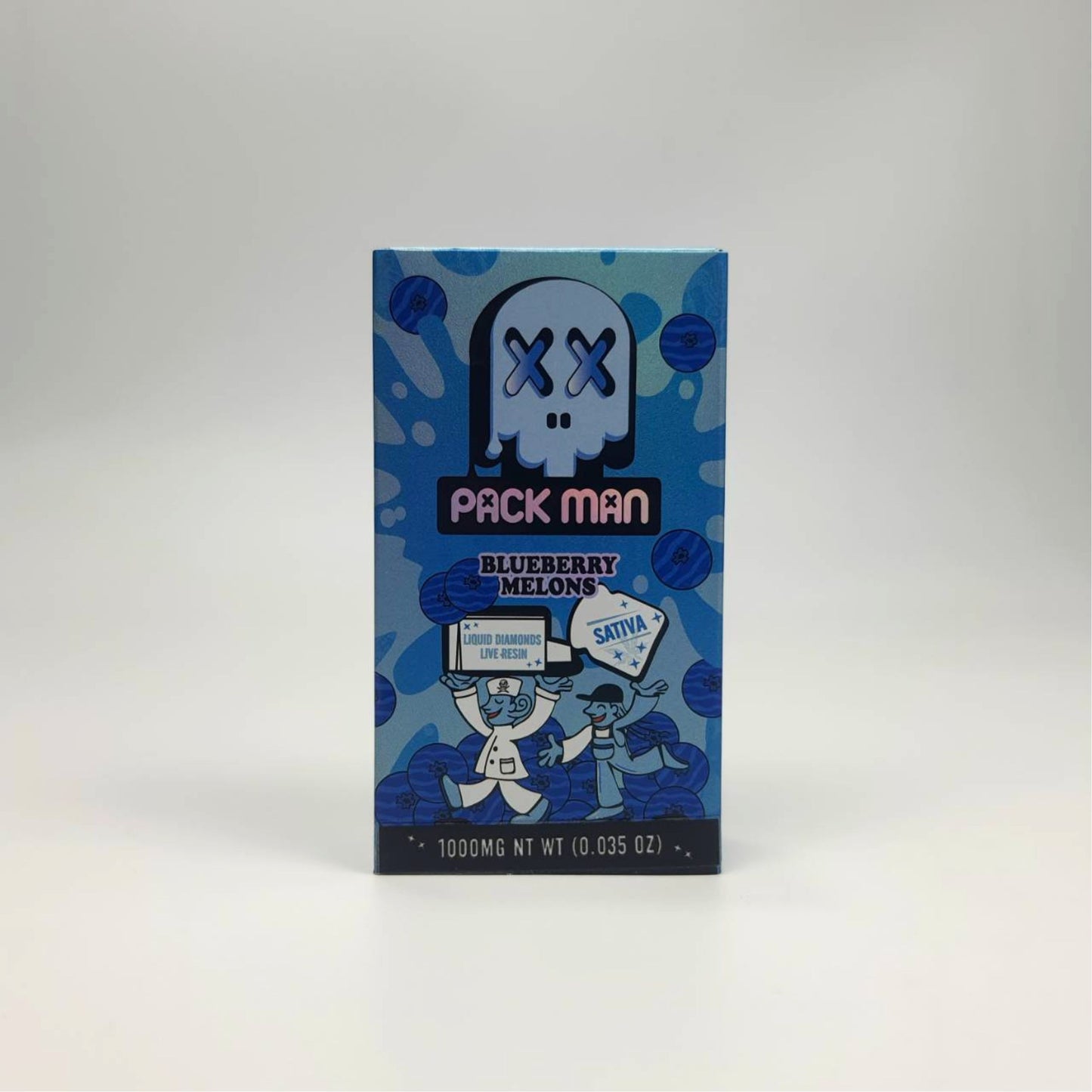 PACK MAN LIQUID DIAMONDS + LIVE RESIN 1.0ML | BLUEBERRY MELONS : SATIVA
