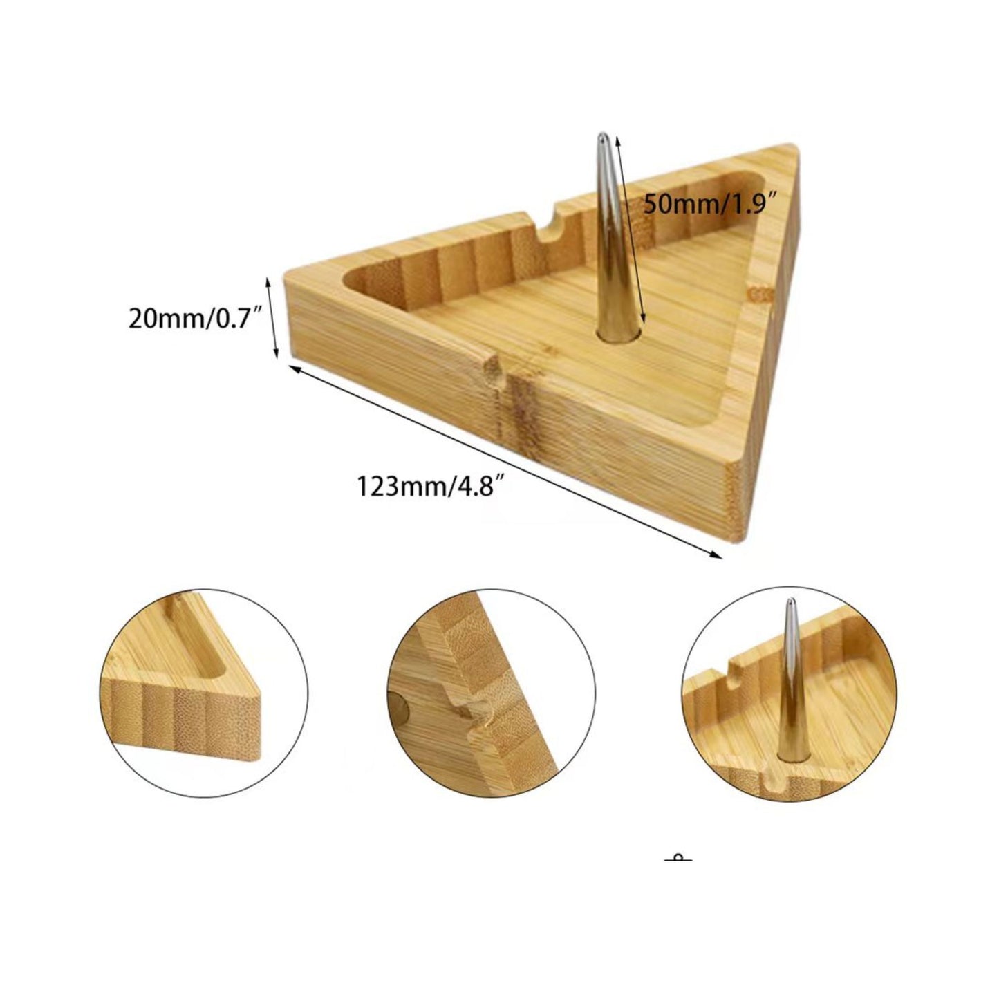 TRAY | TRIANGLE SHAPE ASHTRAY | 10.7x10.7x2 CM.