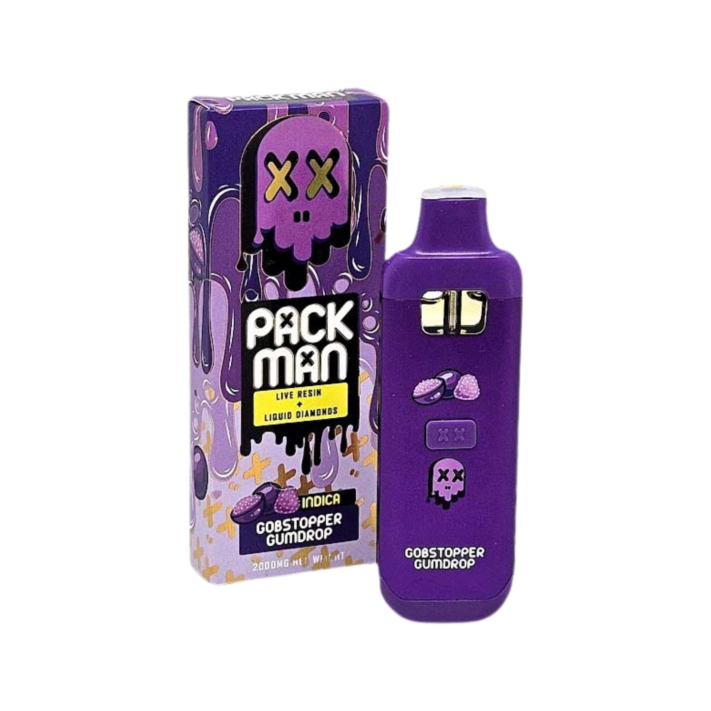 PACK MAN - LIVE RESIN + LIQUID DIAMONDS 2.0ML | GOBSTOPPER GUMDROP : INDICA