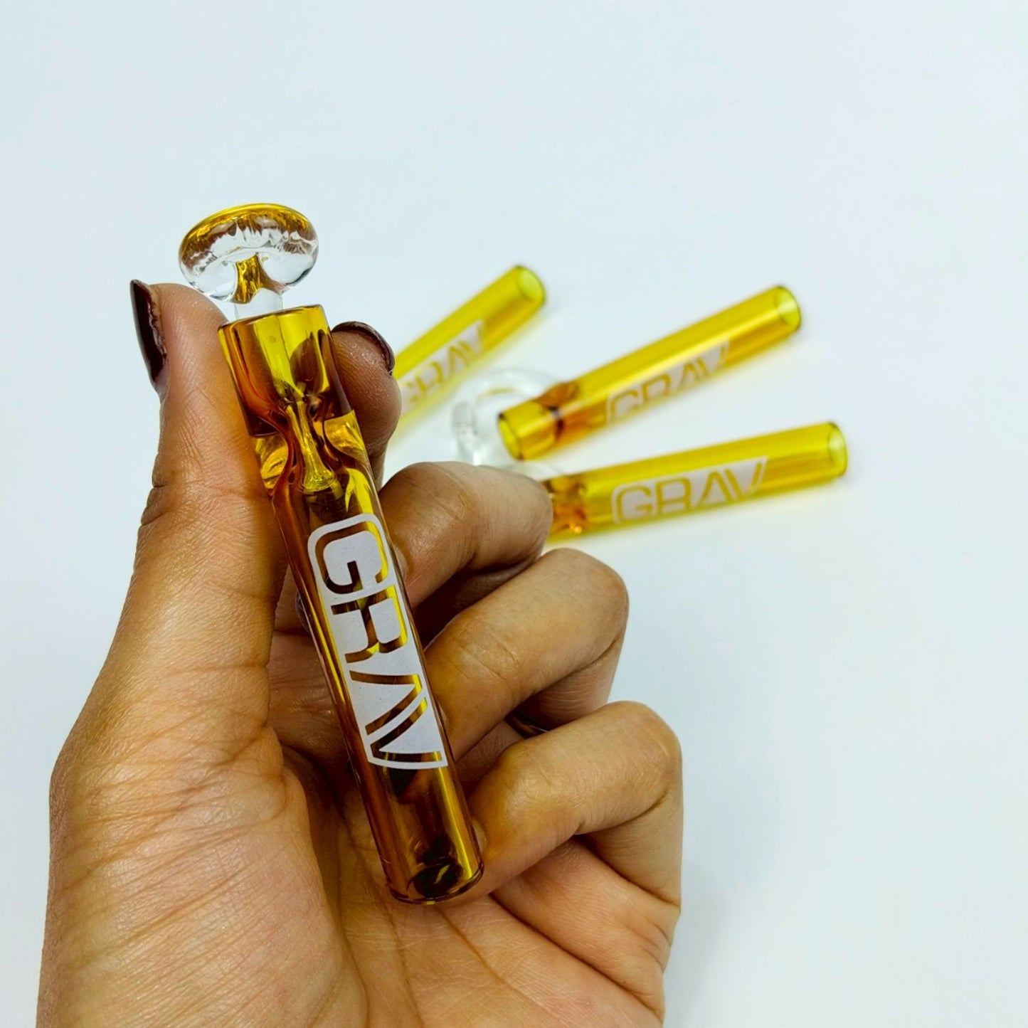 PIPE | GRAV CONCENTRATE TESTER OIL CHILLUM 3.5 INCH | YELLOW BODY