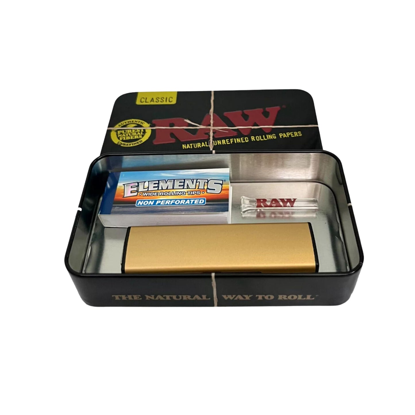 RAW METAL TIN BOX 11.5 X 6.5 CM