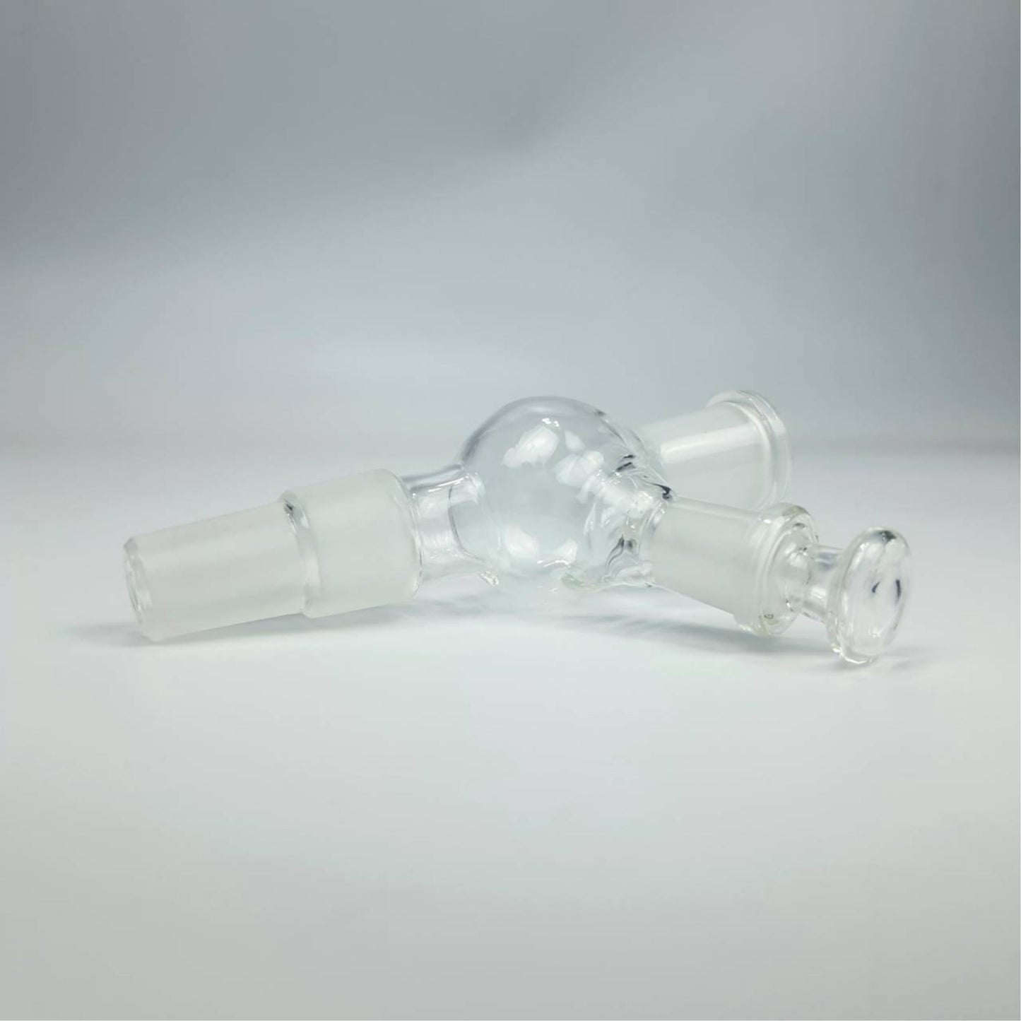 GLASS TUBE | GLASS BOWL 2FEMALE WITH LID 18MM IN / 14MM OUT & 14&18MM IN / 14MM OUT
