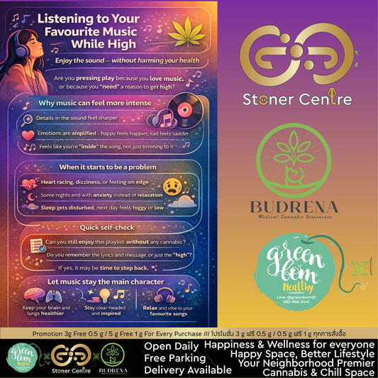 ฟังเพลงโปรดตอนใช้กัญชา: ให้เพลงพาเราอิน โดยไม่เสียสุขภาพใจและกาย