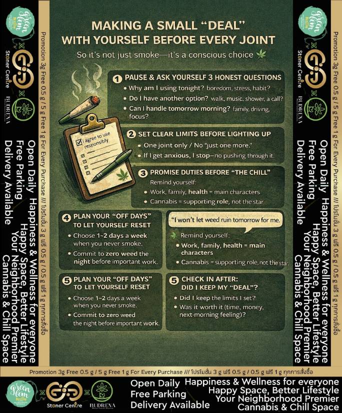 ทำสัญญาเล็ก ๆ กับตัวเองก่อนมวนทุกครั้ง ให้ทุกมวนมี “สติ” มากกว่าแค่ควัน