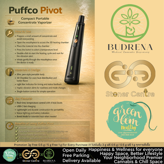 Puffco Pivot — เวเปอร์ไรเซอร์คอนเซนเทรตแบบพกพาคุณภาพสูง