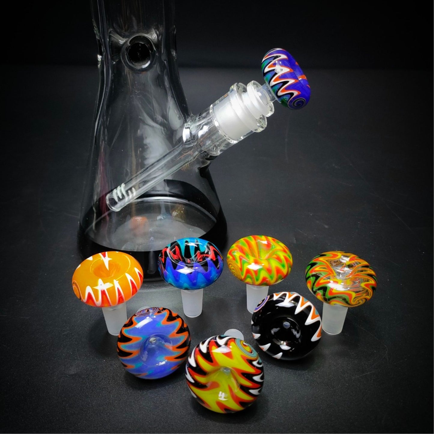 GLASS BOWL | TWIST AND FLAME BOWL 14 MM