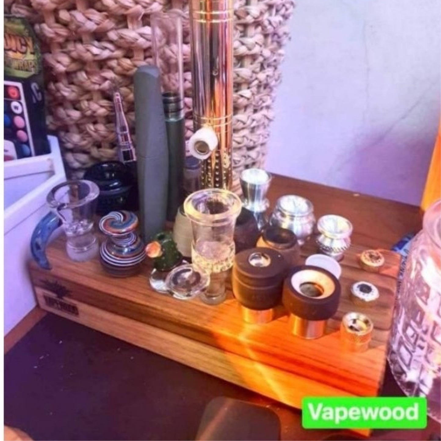 VAPEWOOD | WOODEN STATION (ถาดวางโจ๋ Size : 10x20x3.5cm)