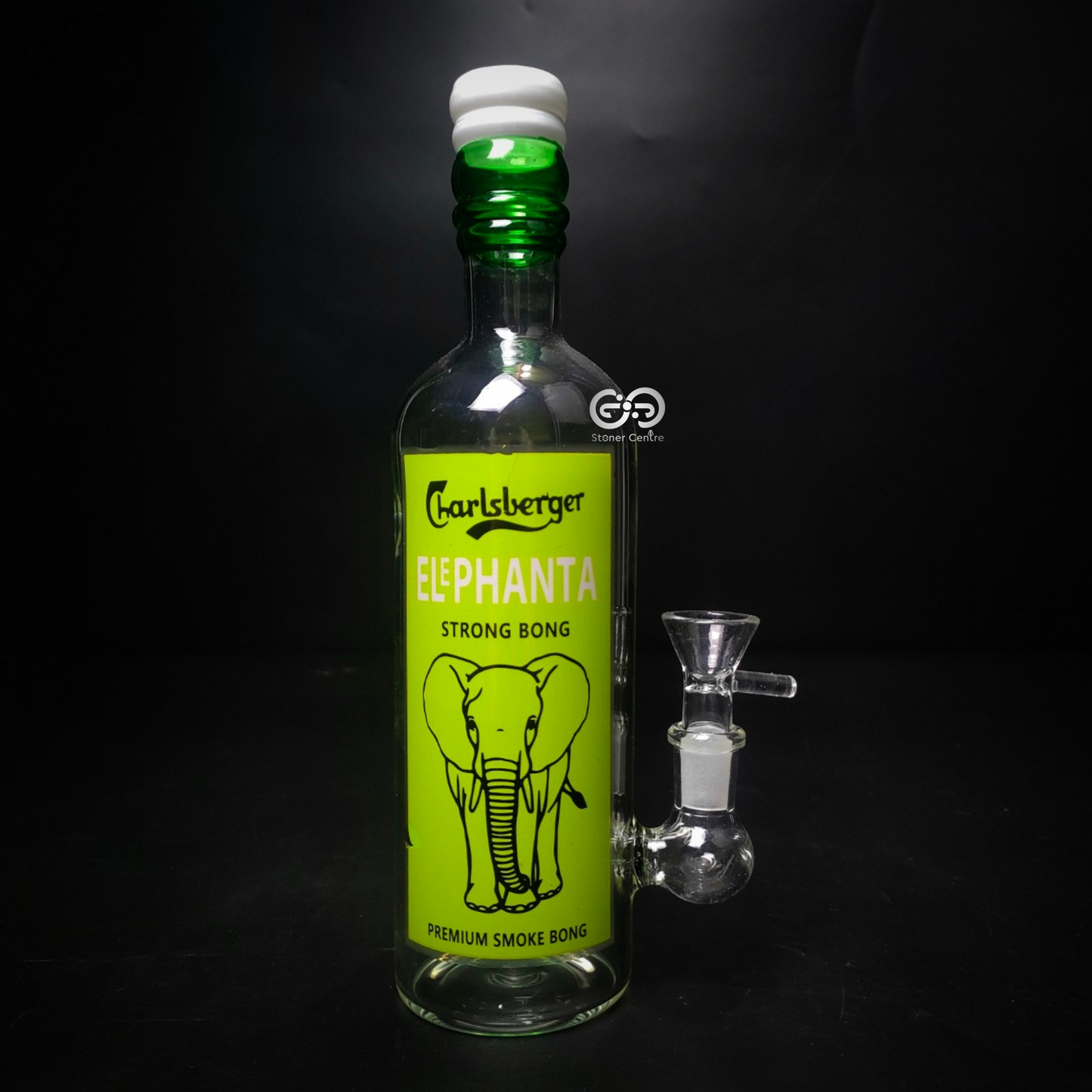 Glass Bong | ELEPHANTA CHARLSBERGER BONG WITH PERCOLATOR 9.5 INCH