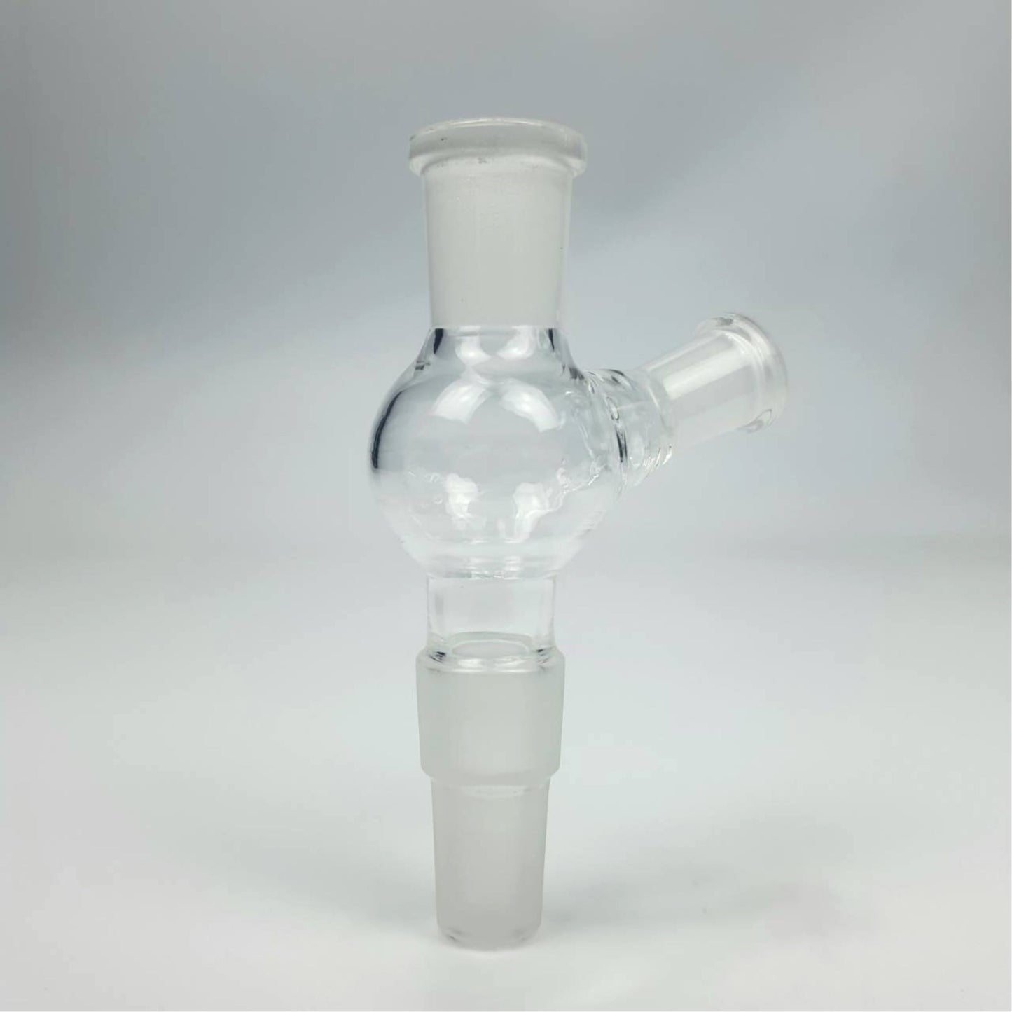 GLASS TUBE | GLASS BOWL 2FEMALE WITH LID 18MM IN / 14MM OUT & 14&18MM IN / 14MM OUT