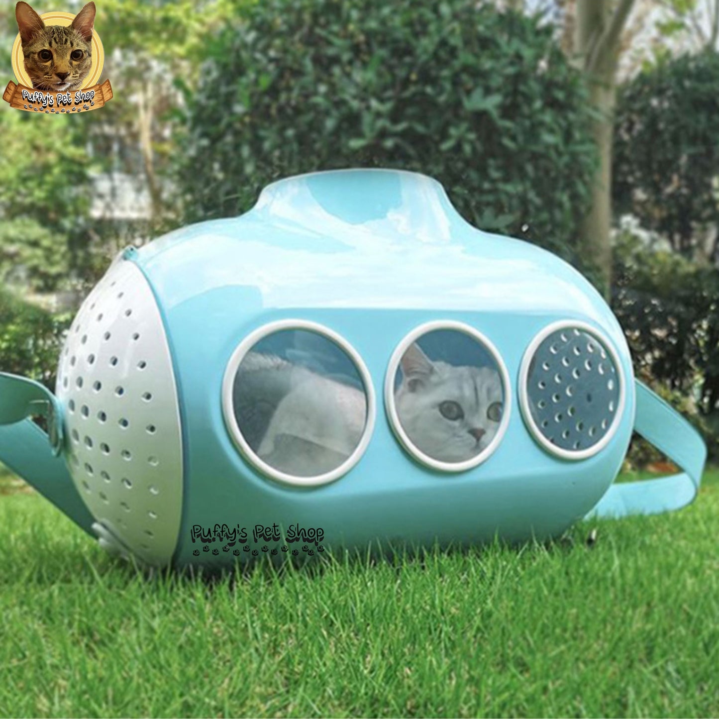 Puffy's Pet Shop | Submarine Cat Bag Honeycare Xiaomi กระเป๋าแมวทรงเรือดำน้ำ  ขนาด 48.5 x 23 x 31.5 ซม.