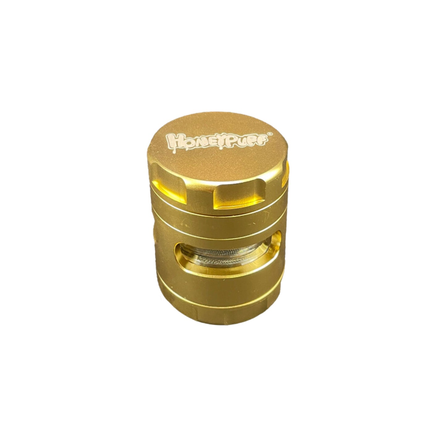 GRINDER | HONEYPUFF ALUMINUM GRINDER METAL - GLASS BODY 5 LAYERS