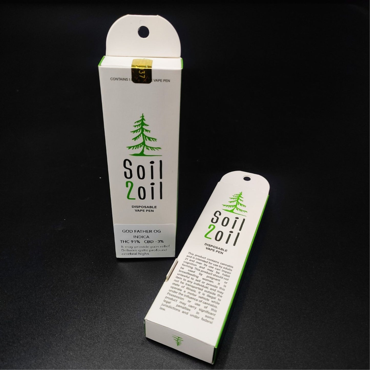 SOIL 2 OIL DISPOSABLE VAPE PEN 1ML. | GOD FATHER OD