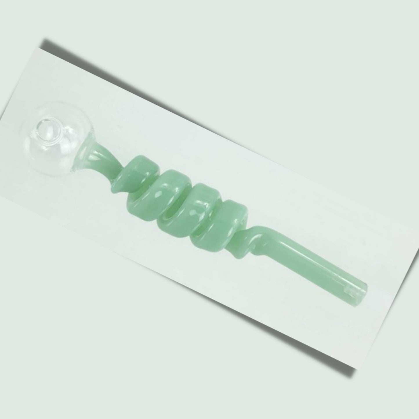 PIPE | TWISTED GLASS PIPE FOR WAX / OIL 5.5 INCH