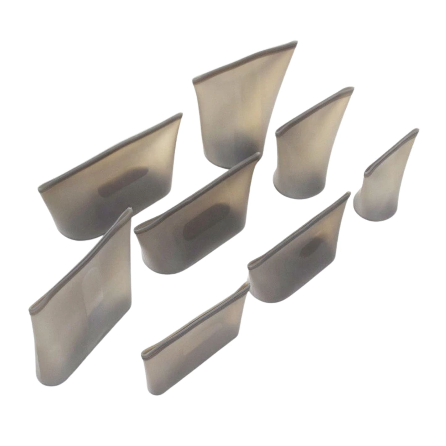 REUSABLE SILICONE FOOD STORAGE BAGS 8 BAGS PER SET