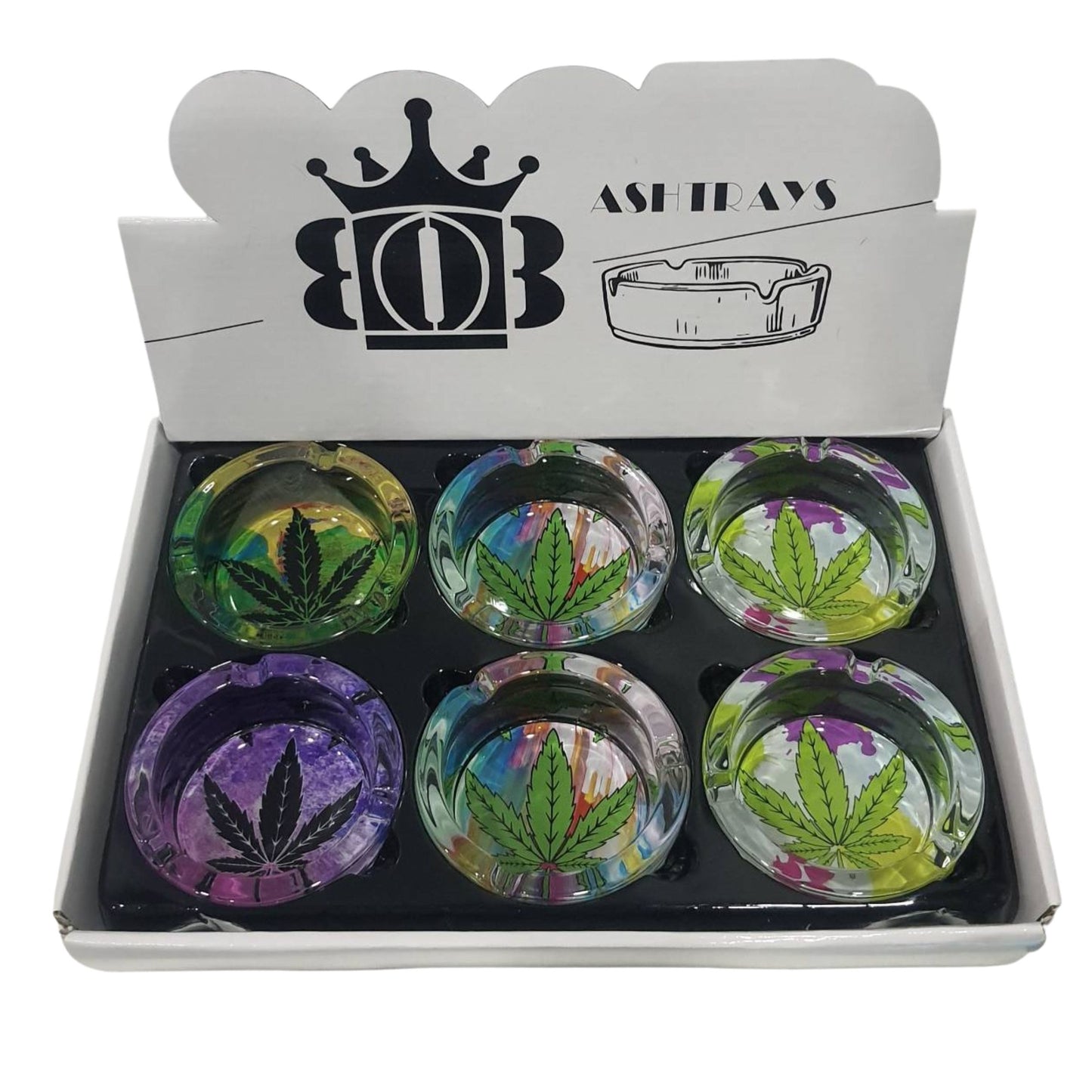 TRAY | TRAY - MJ GLASS ASHTRAY | 8.5x3 CM.