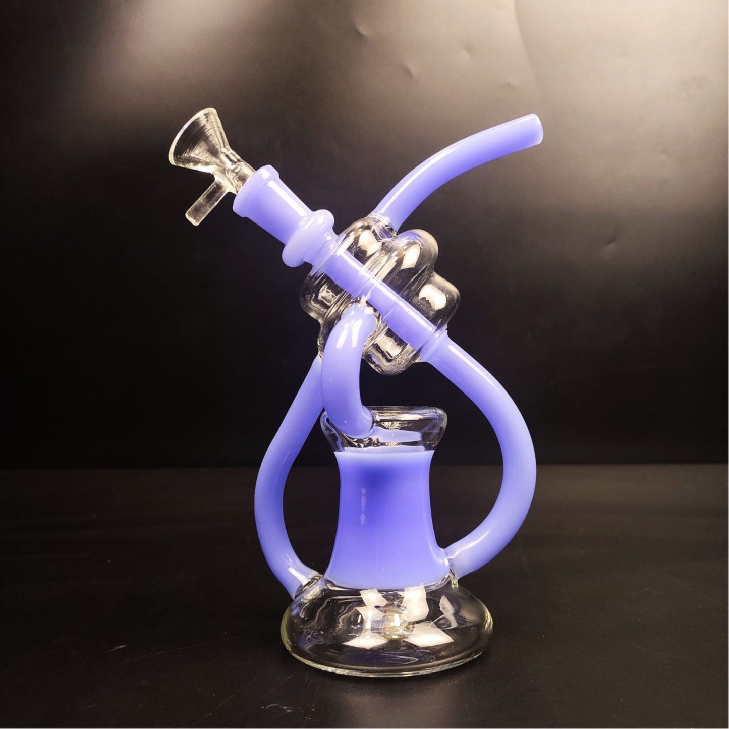 Glass Bong | TWIN LINE BUBBLER RECYCLER OIL RIG 8 INCH