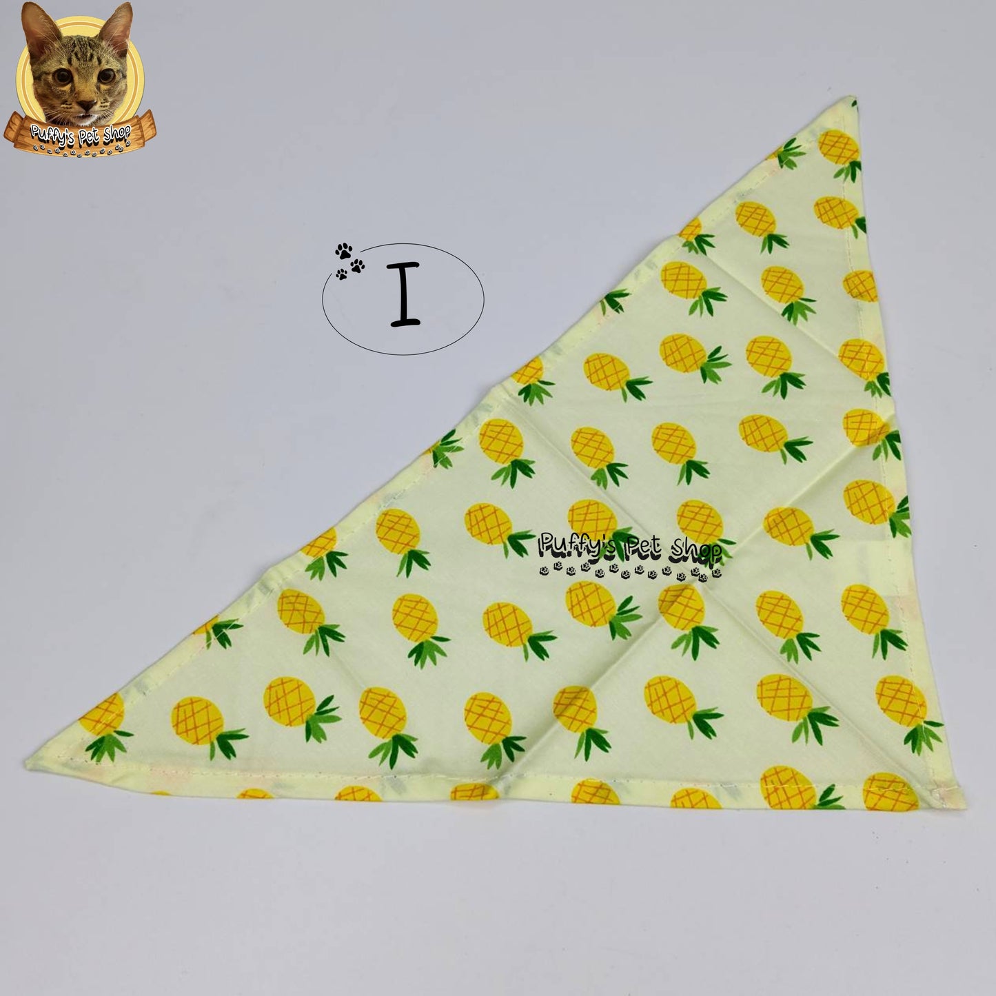 Puffy's Pet Shop |  Luxury Cotton Pet Scarf  ผ้าพันคอสัตว์เลี้ยงพรีเมียม ผ้าคอตตอนแท้ เนื้อผ้าดี ไม่ระคายเคือง สำหรับสุนัขและแมว ขนาด S 40 ซม.
