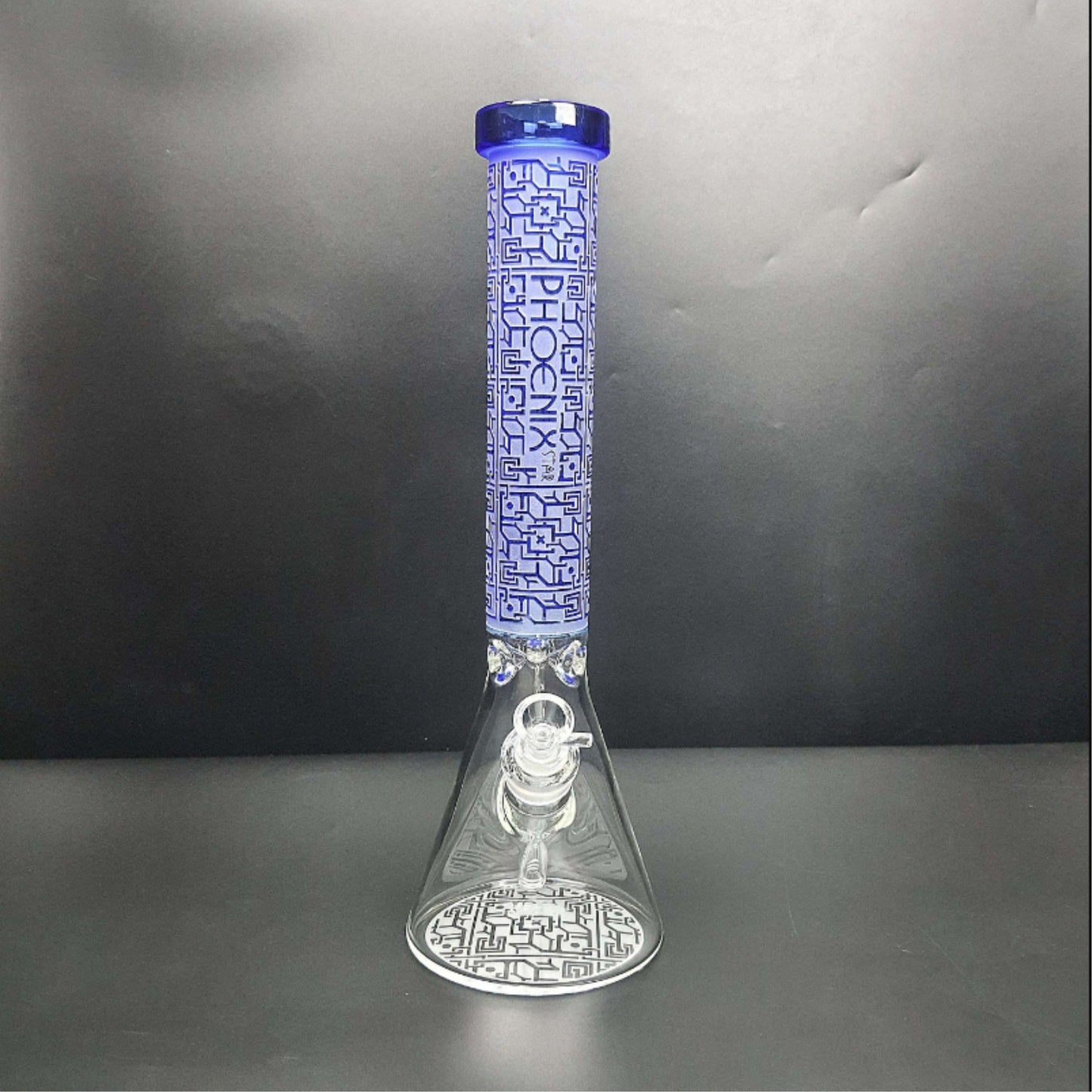 Glass Bong | PHOENIX BEAKER 7 MM THICK SANDBLASTED PROTECTED 16 INCH