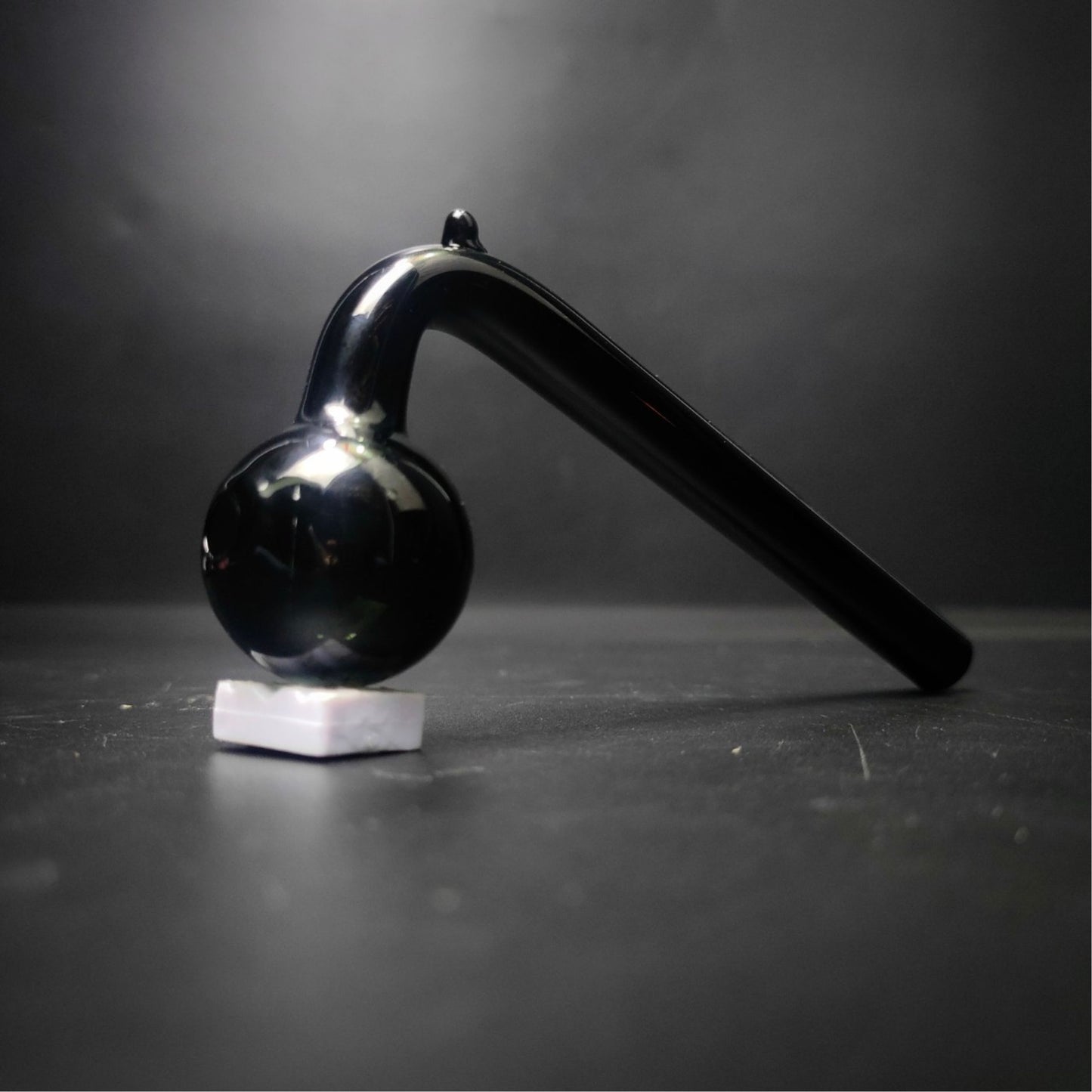 PIPE | CURVED OIL BURNER HANDPIPE GLASS PIPE FOR WAX 5 INCH