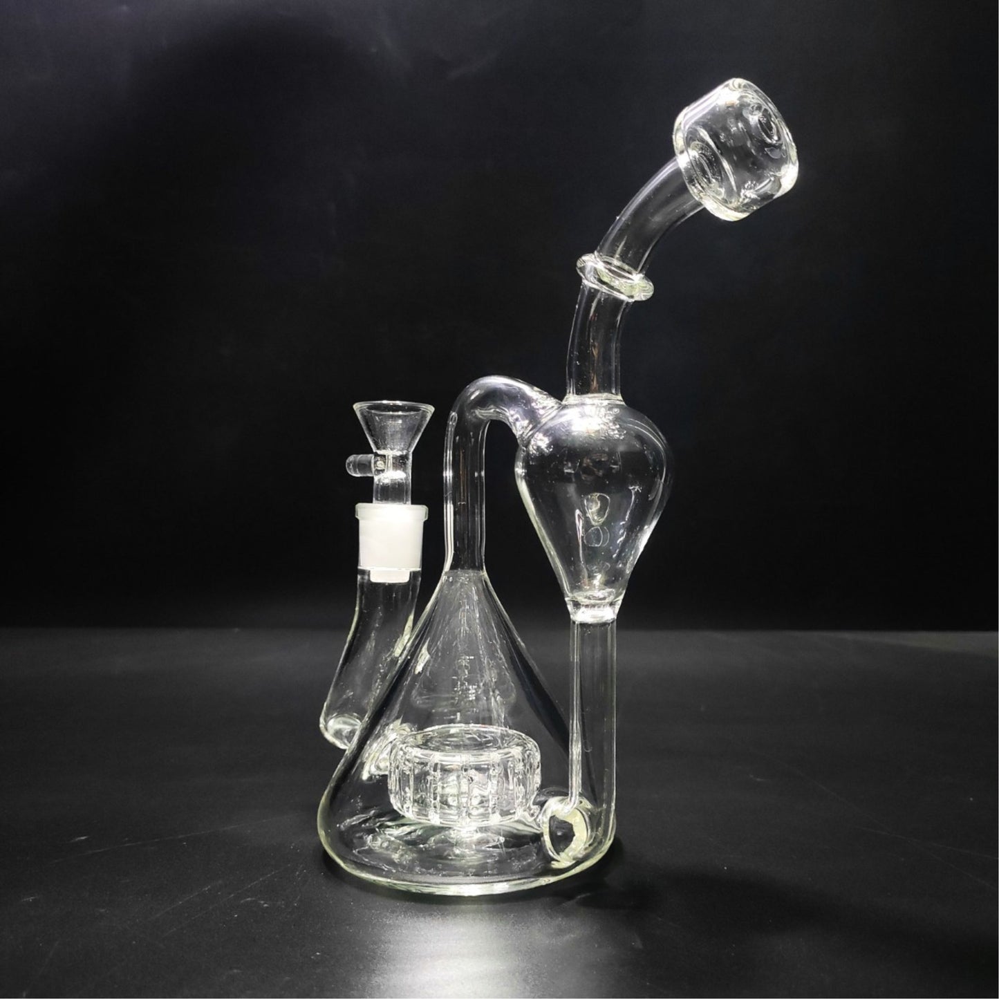 Glass Bong | RECYCLER BEAKER VASE OIL RIG WITH MATRIX PERCULATOR 8 INCH