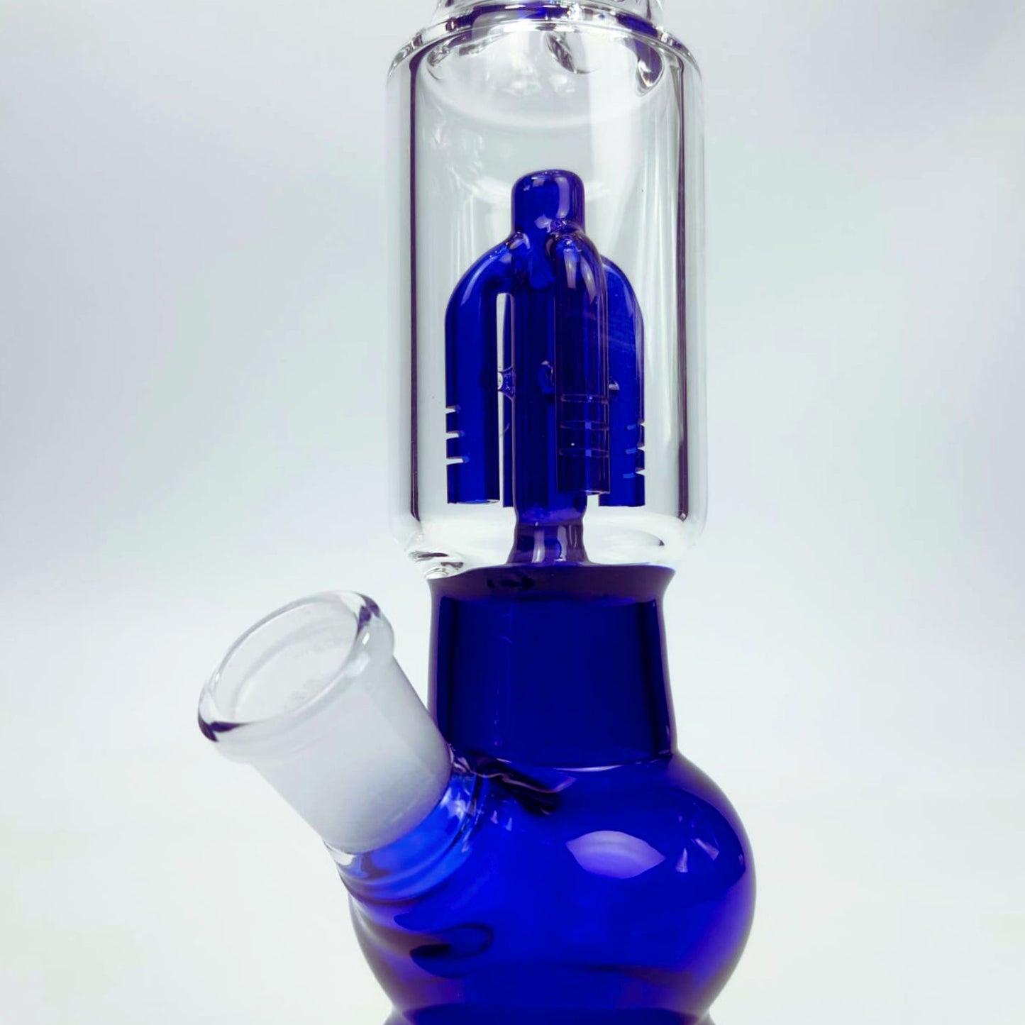 GLASS BONG | DOUBLE SPHERE BASE GLASS 14MM JOINT WITH 4 ARM PERC 12 INCH