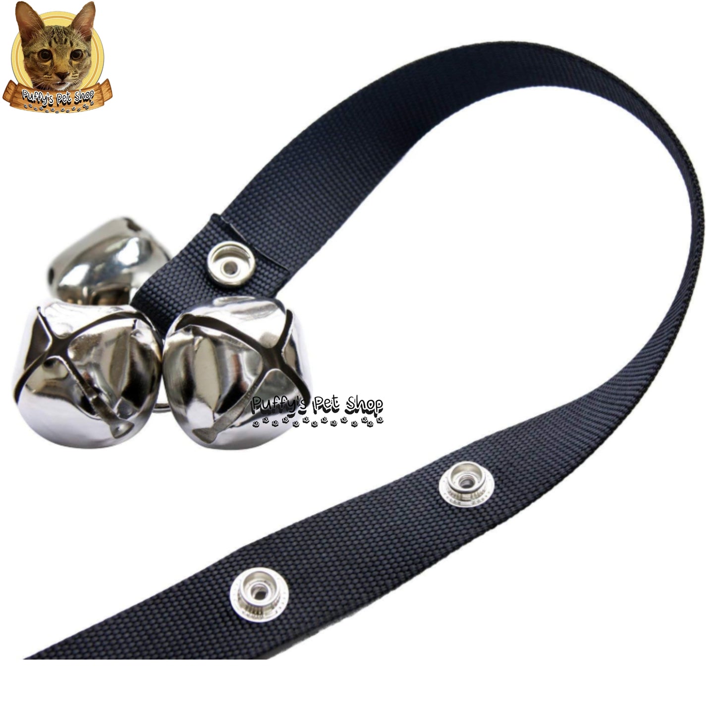 Puffy's Pet Shop |  Dog's Door Bell สายกระดิ่งสำหรับแขวนประตู อุปกรณ์ฝึกสุนัข ยาว 90 ซม