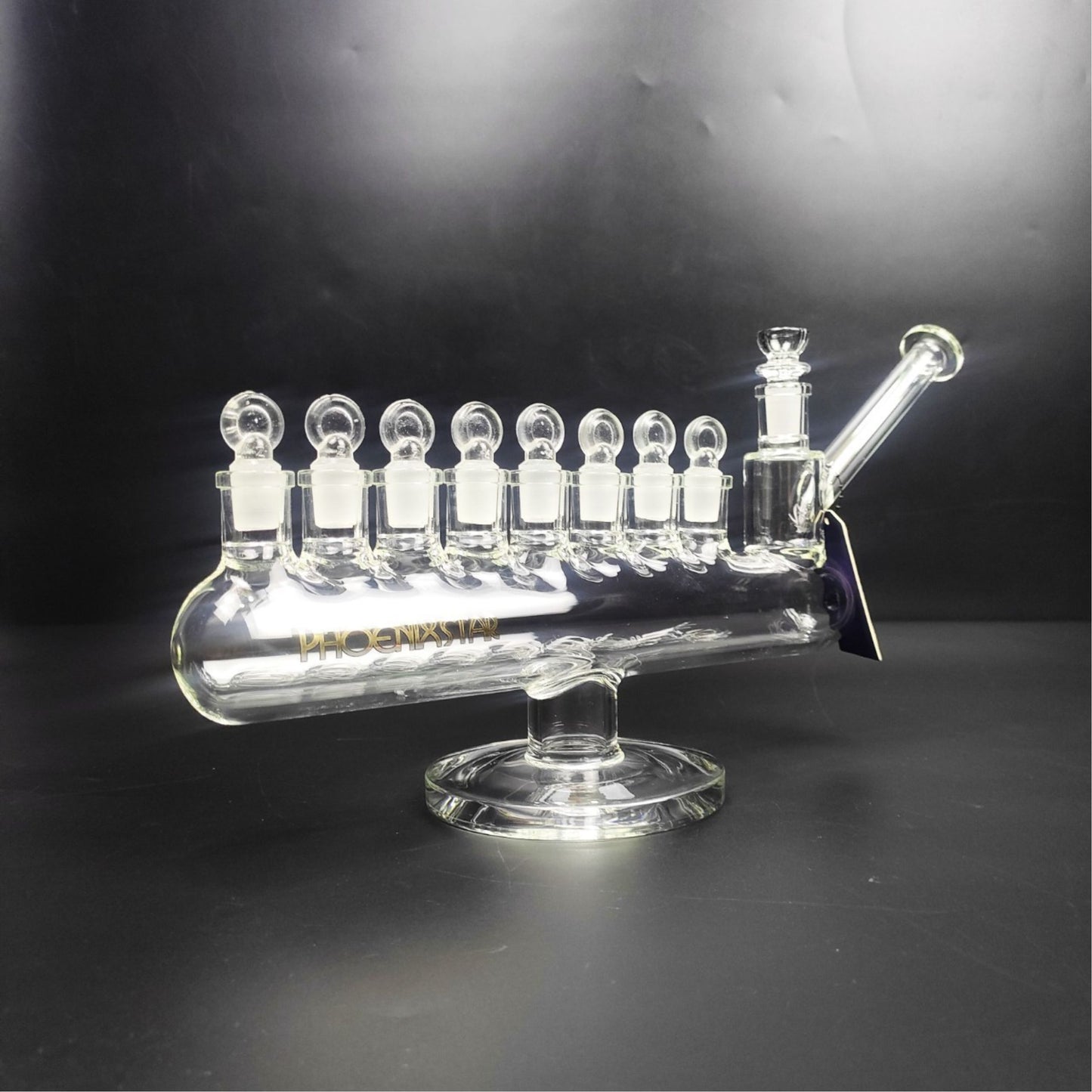 Glass Bong | Phoenix Massive Bubbler Chamber with 8 + 1 14mm joint 14" Length 