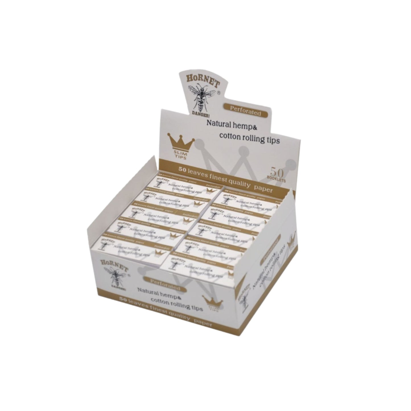 ROLLING PAPER | HORNET WHITE NATURAL HEMP & COTTON ROLLING TIPS