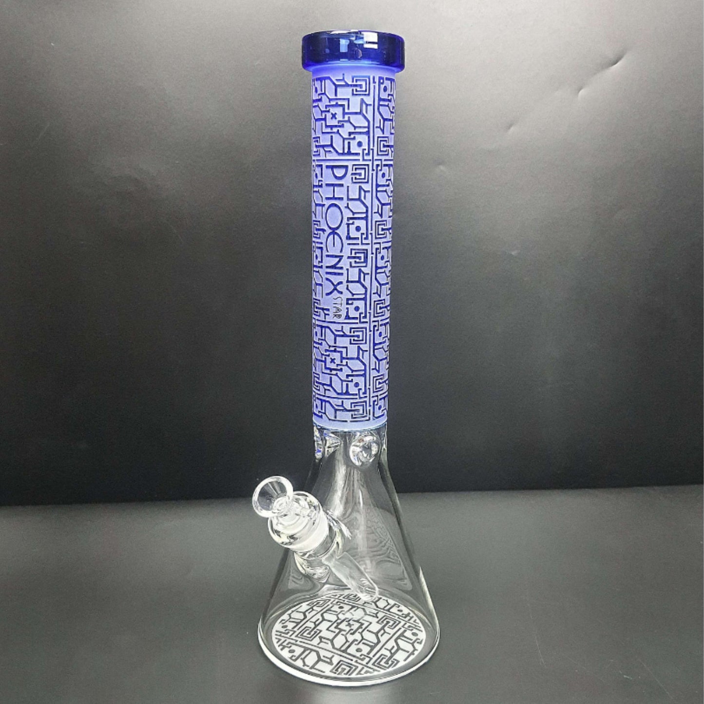 Glass Bong | PHOENIX BEAKER 7 MM THICK SANDBLASTED PROTECTED 16 INCH