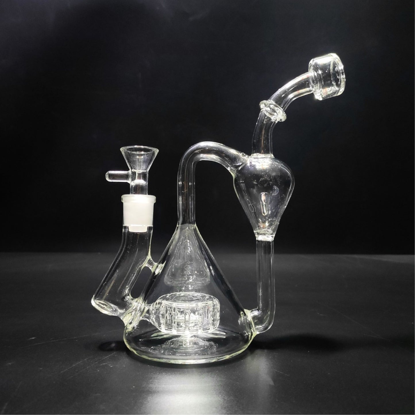 Glass Bong | RECYCLER BEAKER VASE OIL RIG WITH MATRIX PERCULATOR 8 INCH