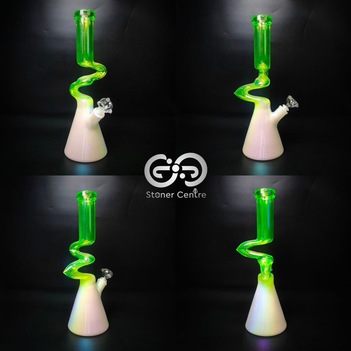 Glass Bong | HOLOGRAPHIC RAINBOW 17 INCH 3 KINK BRAKER